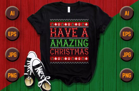 Amazing Christmas Ugly T-Shirt Graphics