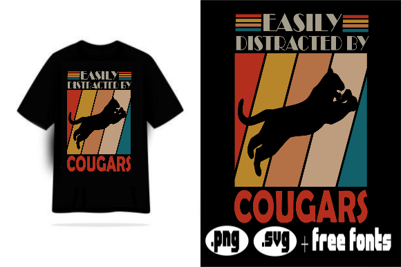 Easily Distracted by Cougars Graphics