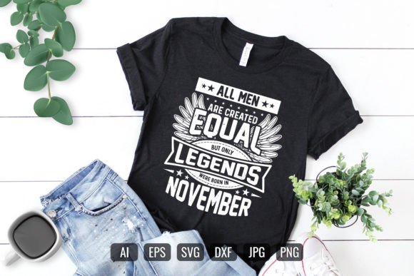 Legends Born Typography T-Shirt Graphic