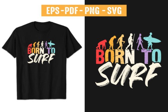 Surfing Evolution: Graphics & T-Shirt Designs