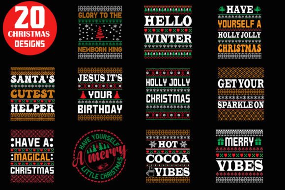 Ugly Sweater Christmas Svg Bundle: Graphics & T-Shirt Designs