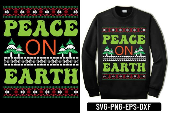 Ugly Sweater - Peace on Earth: Graphics for T-Shirt Designs